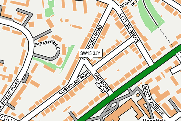 SW15 3JY map - OS OpenMap – Local (Ordnance Survey)