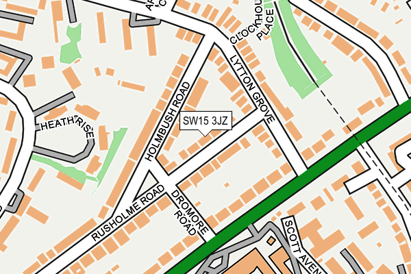 SW15 3JZ map - OS OpenMap – Local (Ordnance Survey)