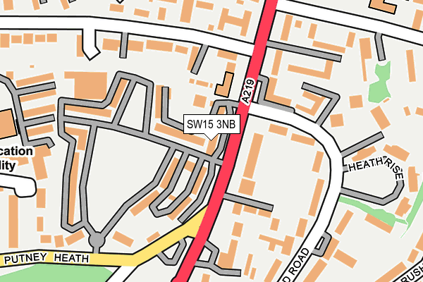 SW15 3NB map - OS OpenMap – Local (Ordnance Survey)