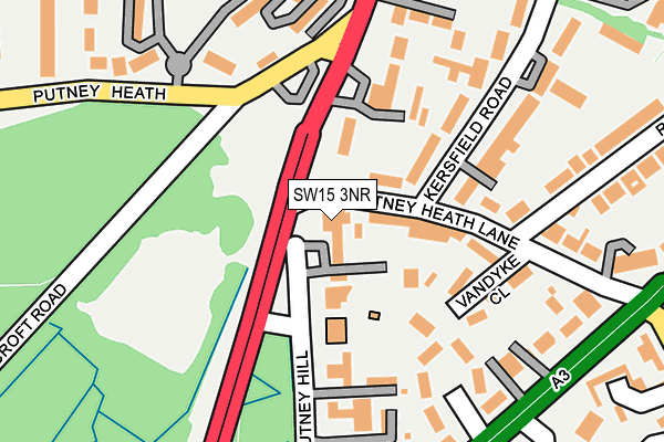 SW15 3NR map - OS OpenMap – Local (Ordnance Survey)