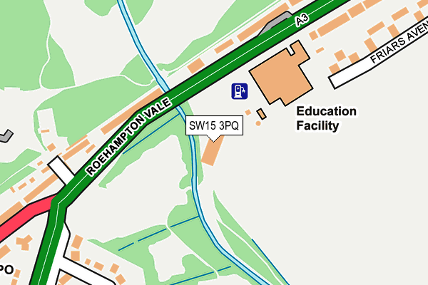 SW15 3PQ map - OS OpenMap – Local (Ordnance Survey)