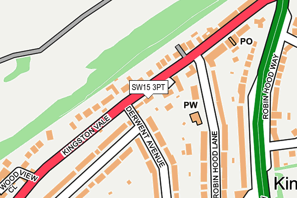 SW15 3PT map - OS OpenMap – Local (Ordnance Survey)