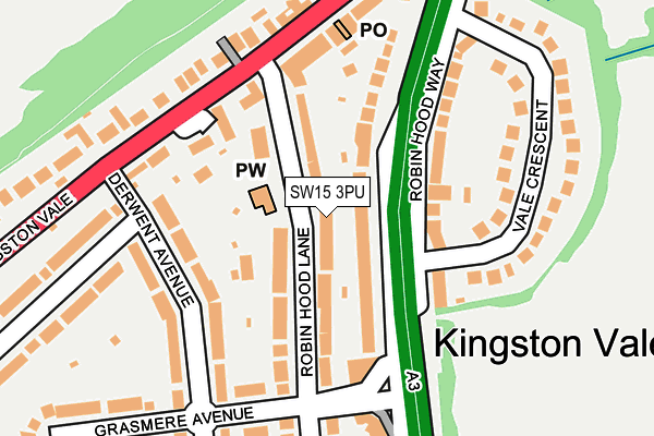 SW15 3PU map - OS OpenMap – Local (Ordnance Survey)