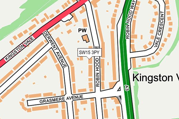 SW15 3PY map - OS OpenMap – Local (Ordnance Survey)