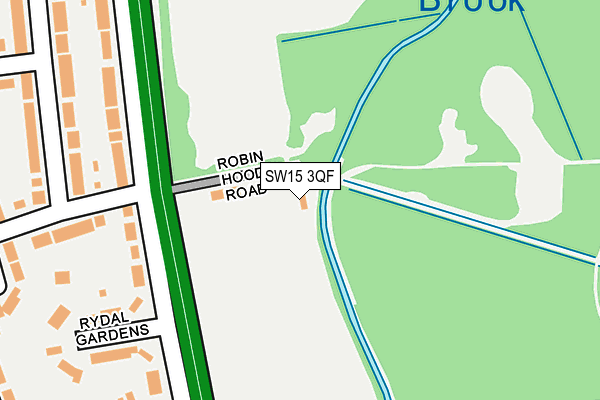 SW15 3QF map - OS OpenMap – Local (Ordnance Survey)
