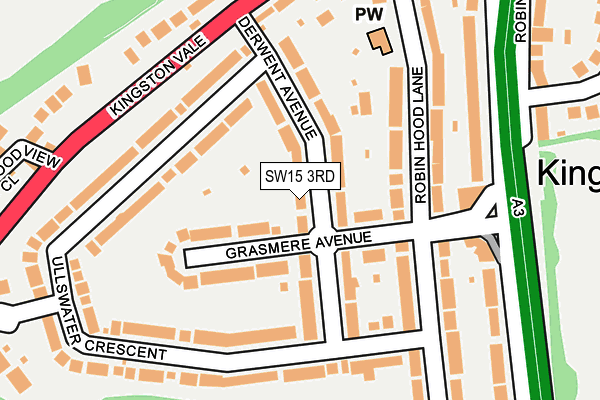SW15 3RD map - OS OpenMap – Local (Ordnance Survey)