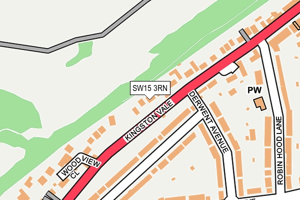 SW15 3RN map - OS OpenMap – Local (Ordnance Survey)