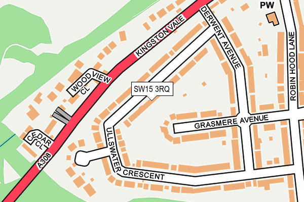 SW15 3RQ map - OS OpenMap – Local (Ordnance Survey)