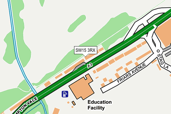 SW15 3RX map - OS OpenMap – Local (Ordnance Survey)