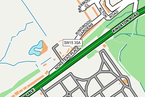 SW15 3SA map - OS OpenMap – Local (Ordnance Survey)