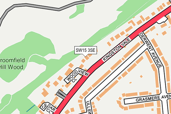 SW15 3SE map - OS OpenMap – Local (Ordnance Survey)