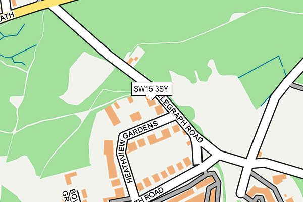 SW15 3SY map - OS OpenMap – Local (Ordnance Survey)