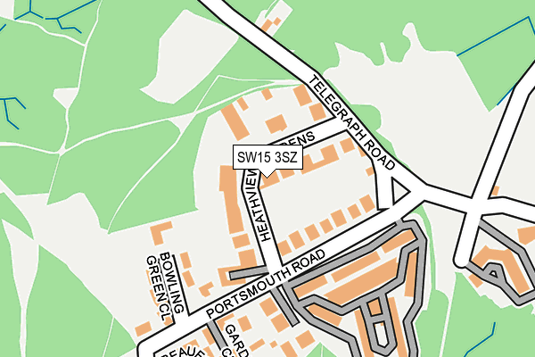 SW15 3SZ map - OS OpenMap – Local (Ordnance Survey)