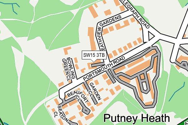 SW15 3TB map - OS OpenMap – Local (Ordnance Survey)