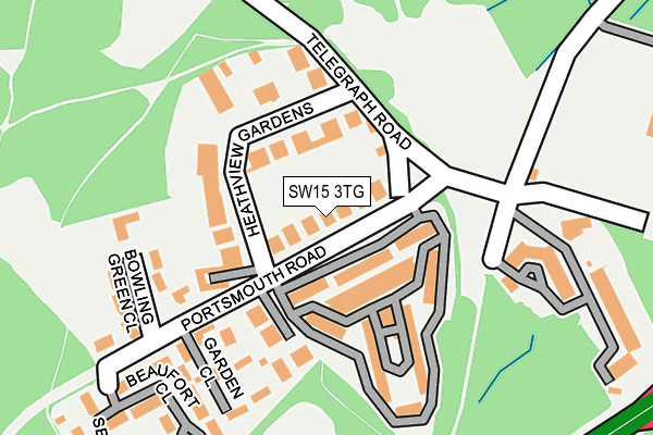 SW15 3TG map - OS OpenMap – Local (Ordnance Survey)