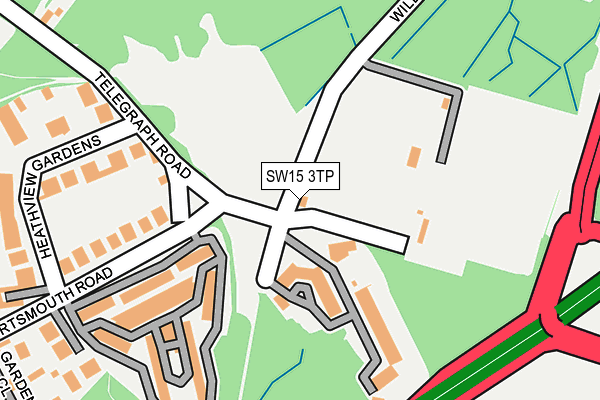 SW15 3TP map - OS OpenMap – Local (Ordnance Survey)