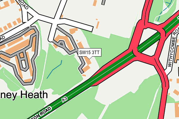 SW15 3TT map - OS OpenMap – Local (Ordnance Survey)