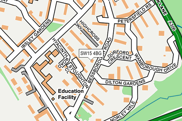 SW15 4BG map - OS OpenMap – Local (Ordnance Survey)