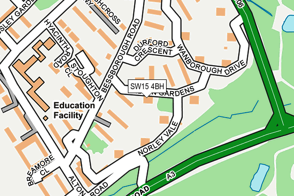 SW15 4BH map - OS OpenMap – Local (Ordnance Survey)