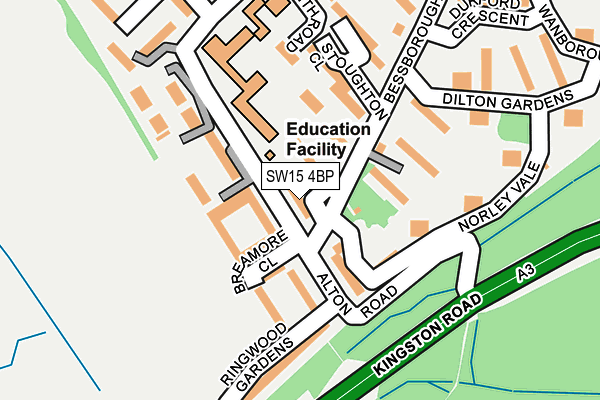 SW15 4BP map - OS OpenMap – Local (Ordnance Survey)