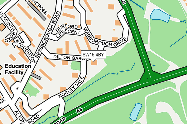 SW15 4BY map - OS OpenMap – Local (Ordnance Survey)