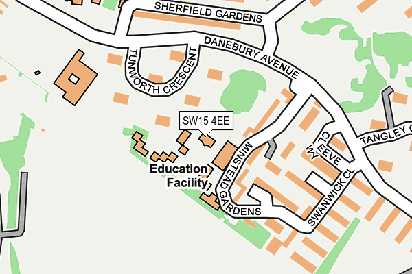 SW15 4EE map - OS OpenMap – Local (Ordnance Survey)