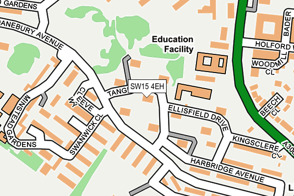 SW15 4EH map - OS OpenMap – Local (Ordnance Survey)