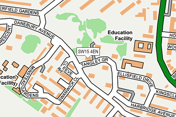 SW15 4EN map - OS OpenMap – Local (Ordnance Survey)