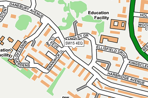 SW15 4EQ map - OS OpenMap – Local (Ordnance Survey)