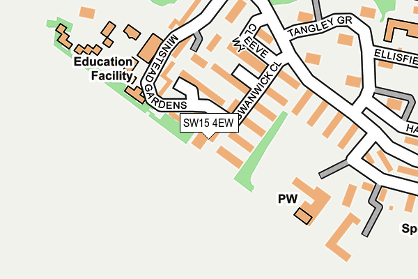 SW15 4EW map - OS OpenMap – Local (Ordnance Survey)