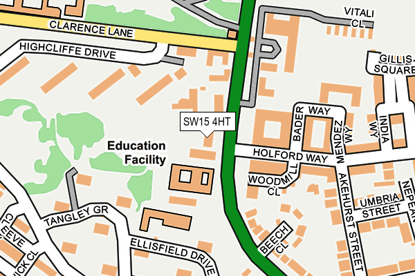 SW15 4HT map - OS OpenMap – Local (Ordnance Survey)