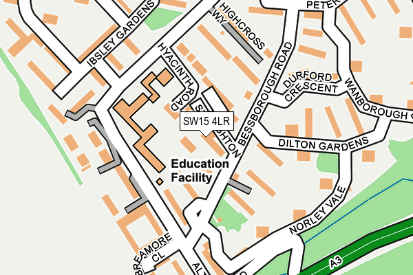 SW15 4LR map - OS OpenMap – Local (Ordnance Survey)