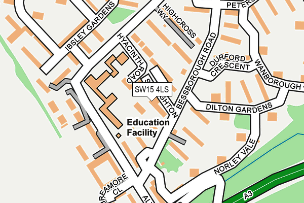 SW15 4LS map - OS OpenMap – Local (Ordnance Survey)