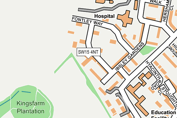 SW15 4NT map - OS OpenMap – Local (Ordnance Survey)