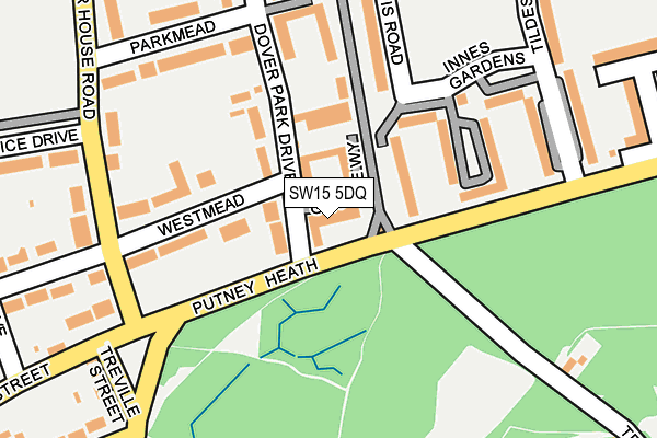 SW15 5DQ map - OS OpenMap – Local (Ordnance Survey)