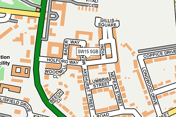 SW15 5GB map - OS OpenMap – Local (Ordnance Survey)