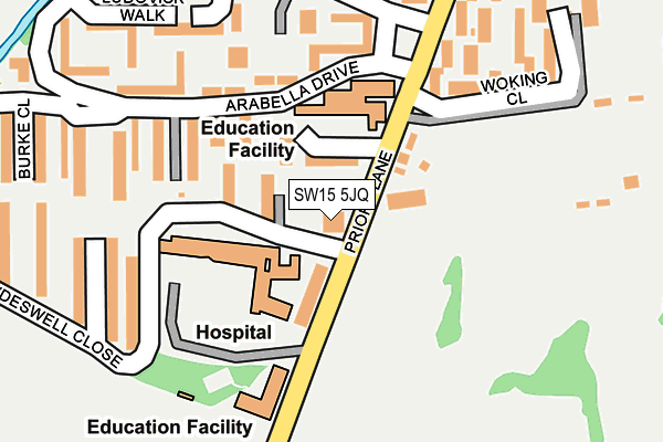 SW15 5JQ map - OS OpenMap – Local (Ordnance Survey)