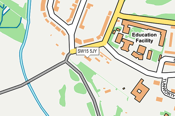 SW15 5JY map - OS OpenMap – Local (Ordnance Survey)