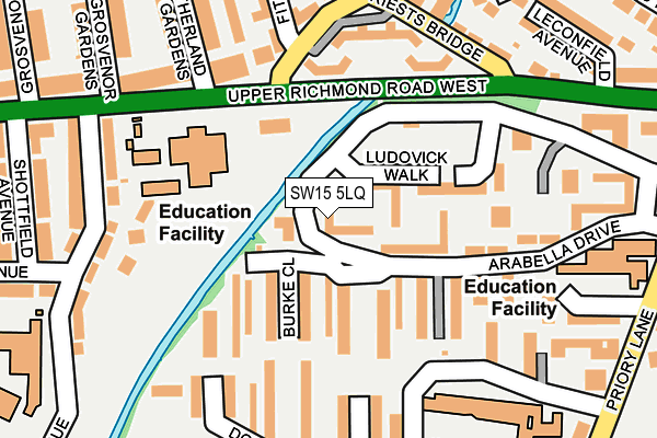 SW15 5LQ map - OS OpenMap – Local (Ordnance Survey)