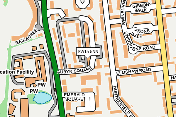 SW15 5NN map - OS OpenMap – Local (Ordnance Survey)