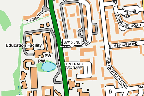 SW15 5NU map - OS OpenMap – Local (Ordnance Survey)