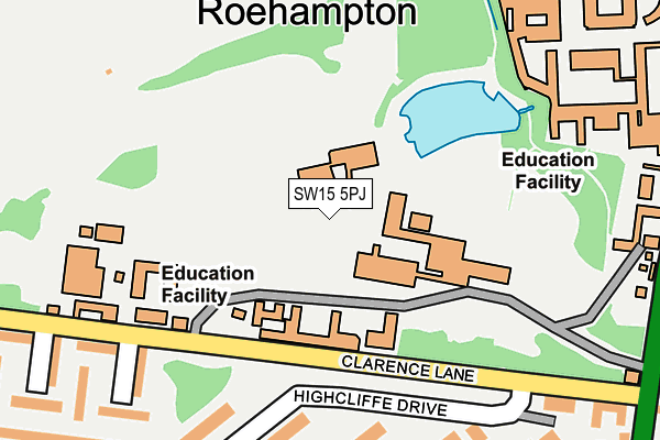 SW15 5PJ map - OS OpenMap – Local (Ordnance Survey)