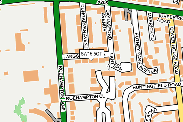 SW15 5QT map - OS OpenMap – Local (Ordnance Survey)