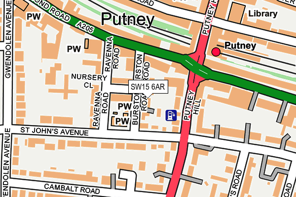 SW15 6AR map - OS OpenMap – Local (Ordnance Survey)