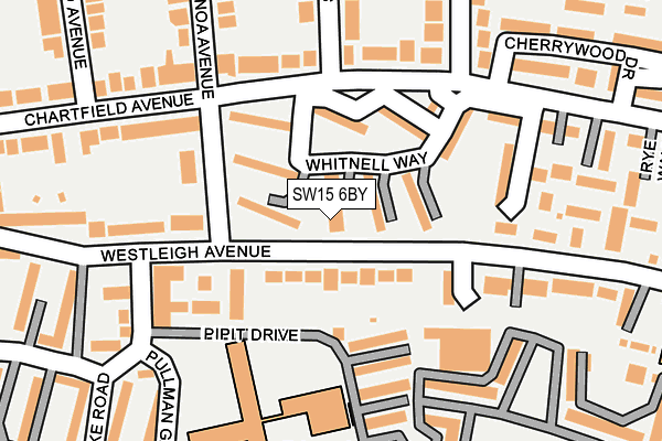 SW15 6BY map - OS OpenMap – Local (Ordnance Survey)