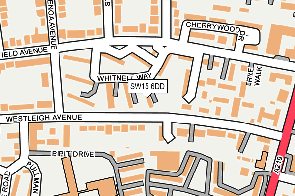 SW15 6DD map - OS OpenMap – Local (Ordnance Survey)