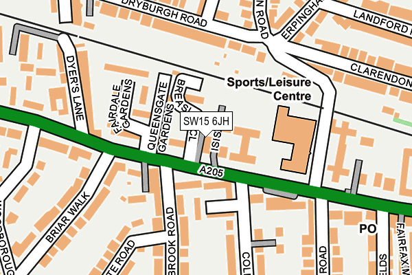 SW15 6JH map - OS OpenMap – Local (Ordnance Survey)