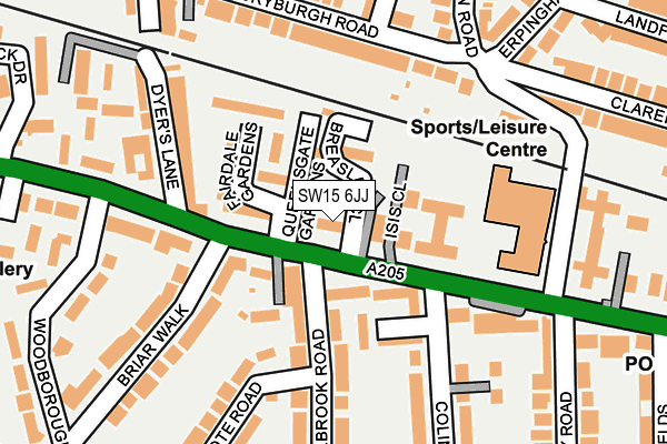 SW15 6JJ map - OS OpenMap – Local (Ordnance Survey)