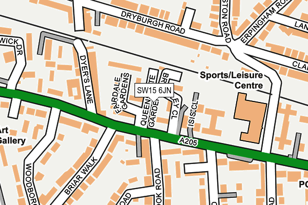 SW15 6JN map - OS OpenMap – Local (Ordnance Survey)