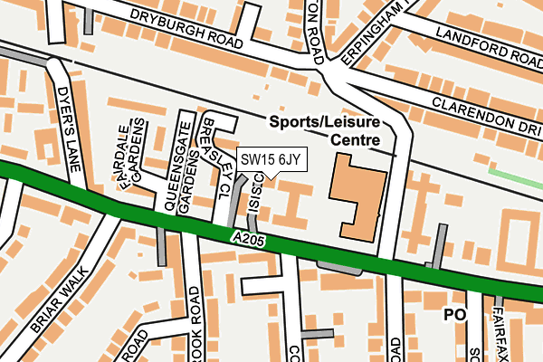 SW15 6JY map - OS OpenMap – Local (Ordnance Survey)